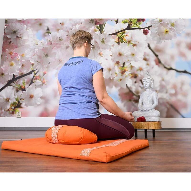 Set de meditație cu pernă Zafu Portocale
