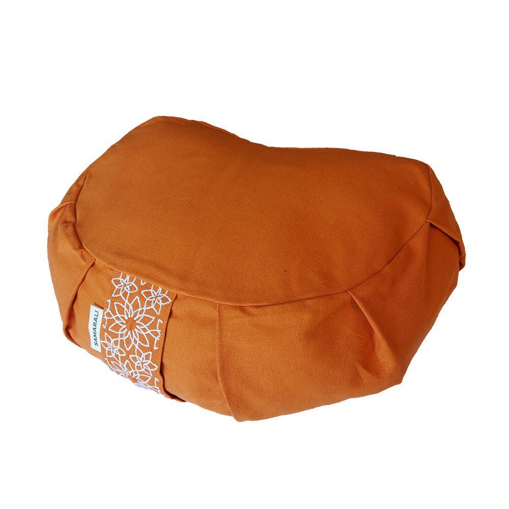 Samarali Crescent Meditation Cushion Orange - 38 x 35 x 14 cm