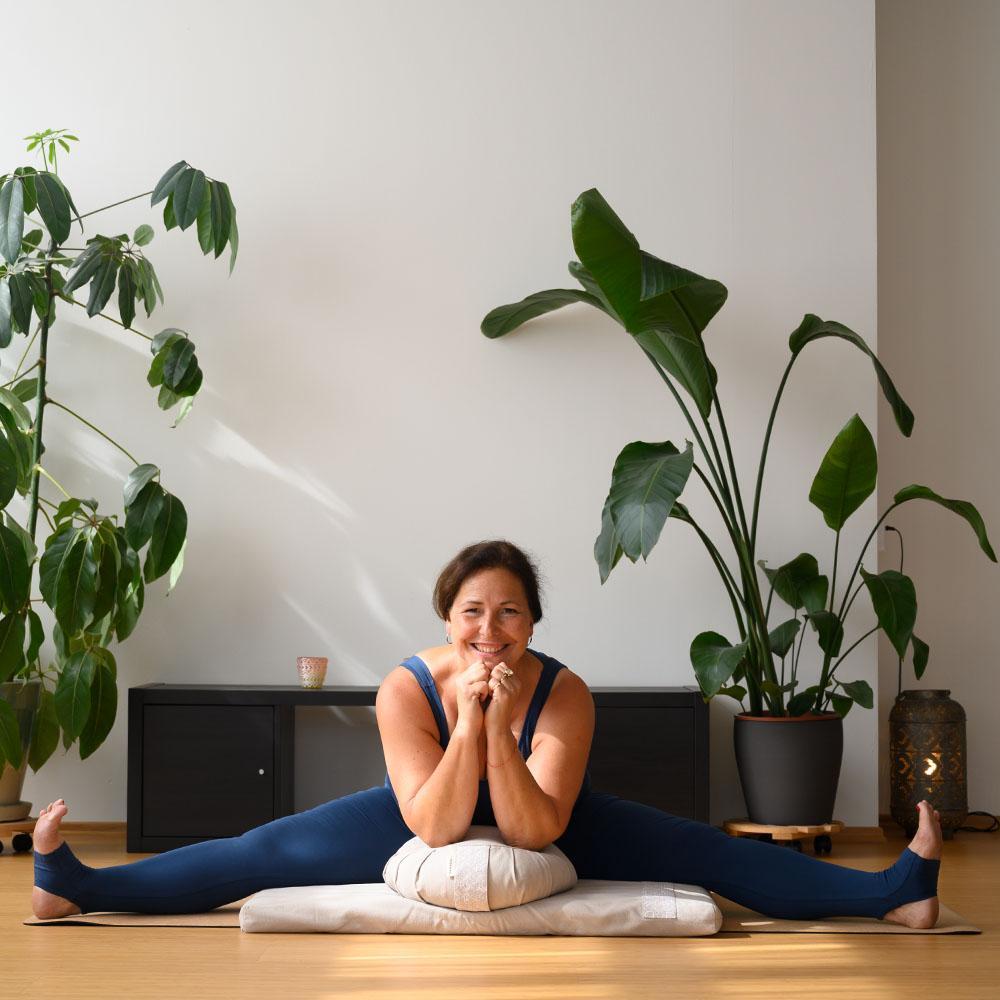 Meditationsset mit Kissen Rund Chateau Grau 3/7