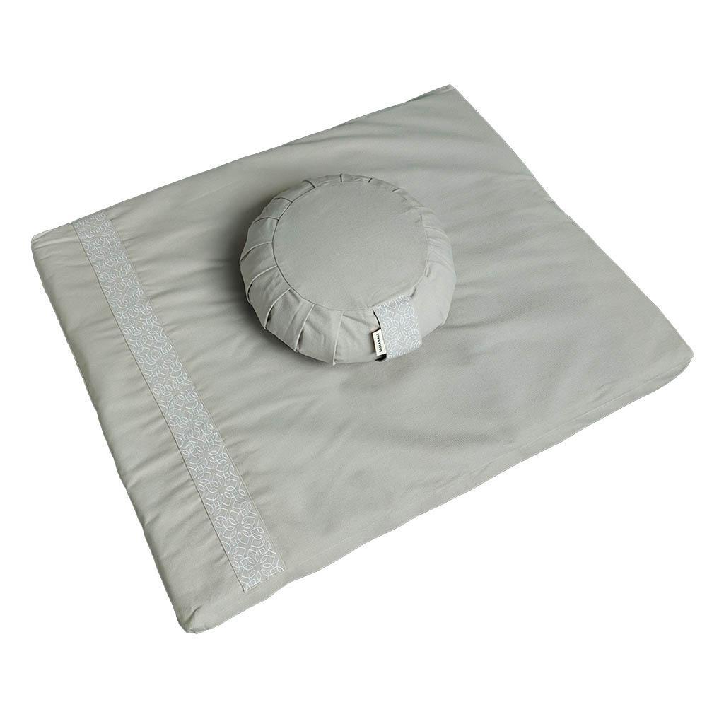SAMARALI Set de meditación Samarali con Cojín Zafu Castillo Gris