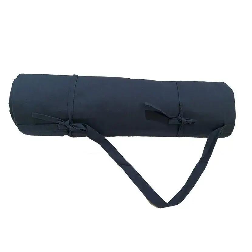 Cotton Yoga Mat with carry loop - Denim Blue