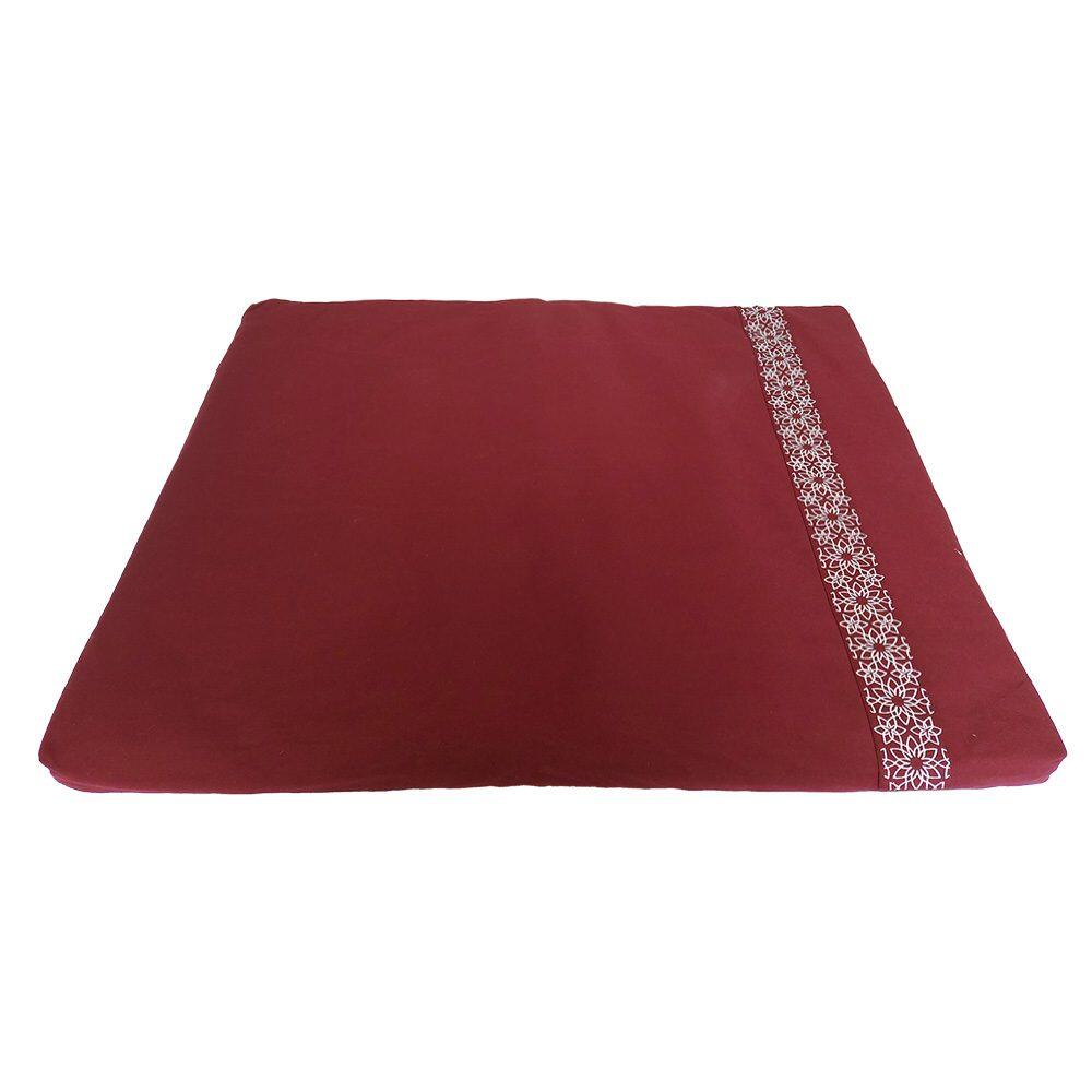 Samarali - Tapis De Méditation Zabuton Bordeaux - Zafu - Bordeaux|marron|rose|rouge - Taille Unique - Decathlon
