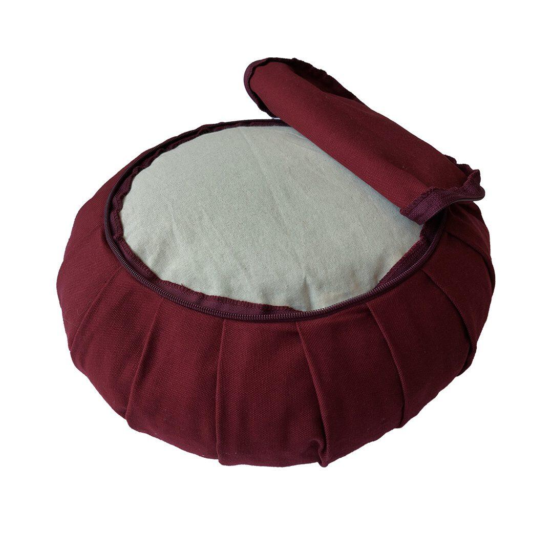 Set de meditación Samarali con Cojín Zafu Granate 4/7