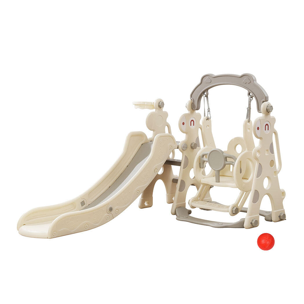 Bopeep Kid Slide Swing Set Basketball Hoop Indoor Outdoor Playground