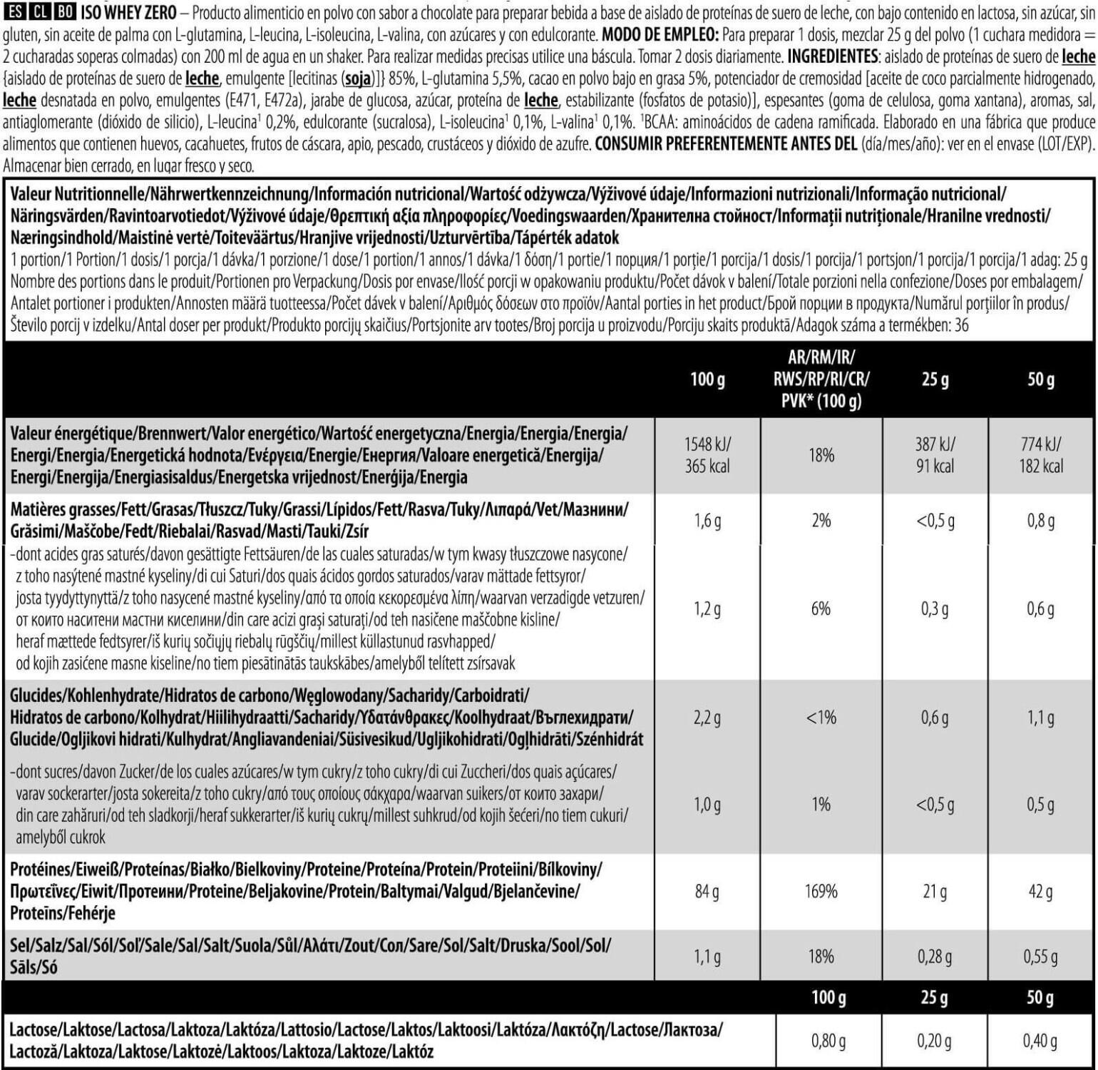 Wei-isolaat - Iso Whey Zero (908g) - Chocolade 5/5