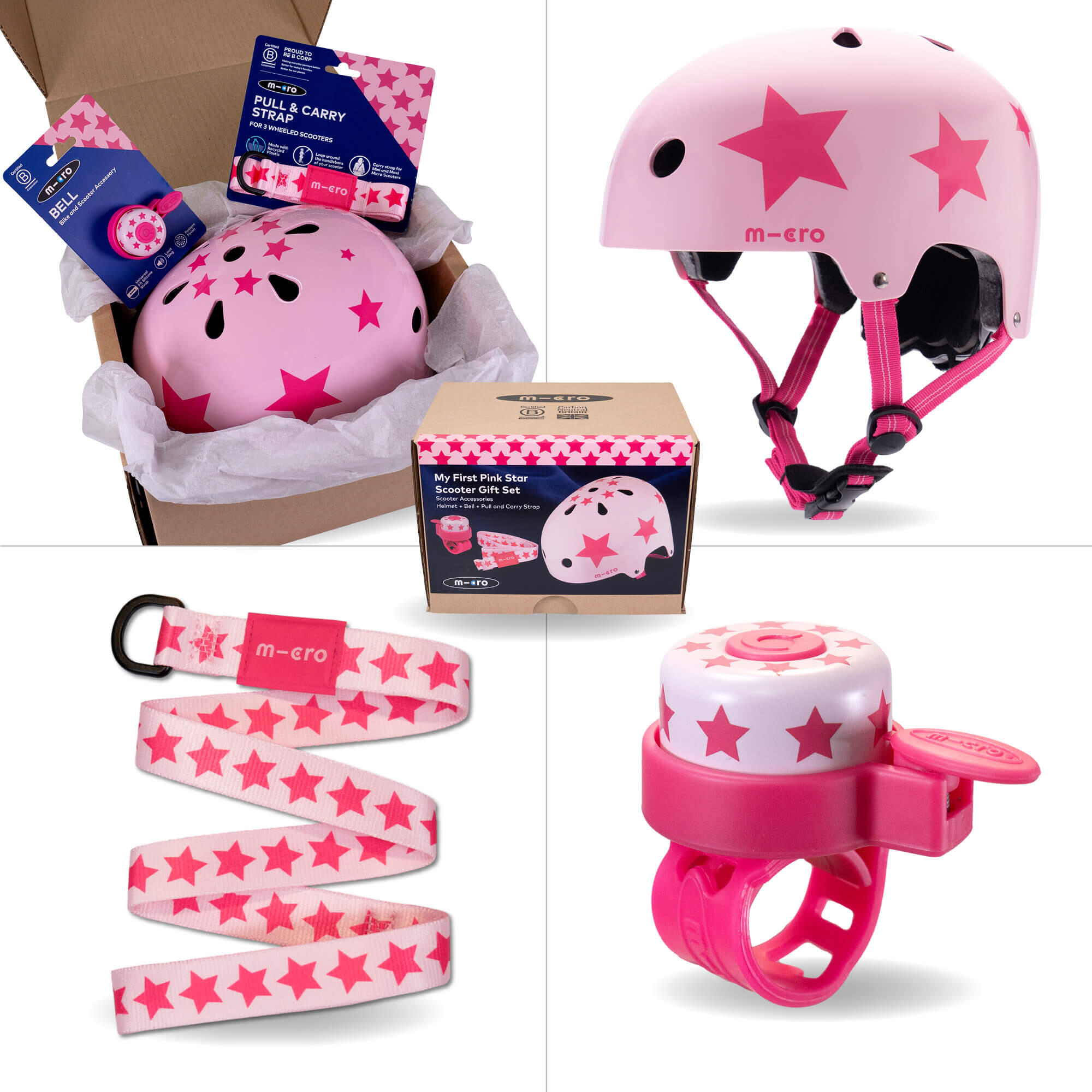 MICRO First Scooter Gift Set: Pink Star