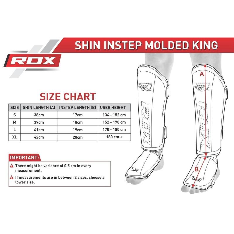 Shin Instep Molded KING - Rood - Extra Large