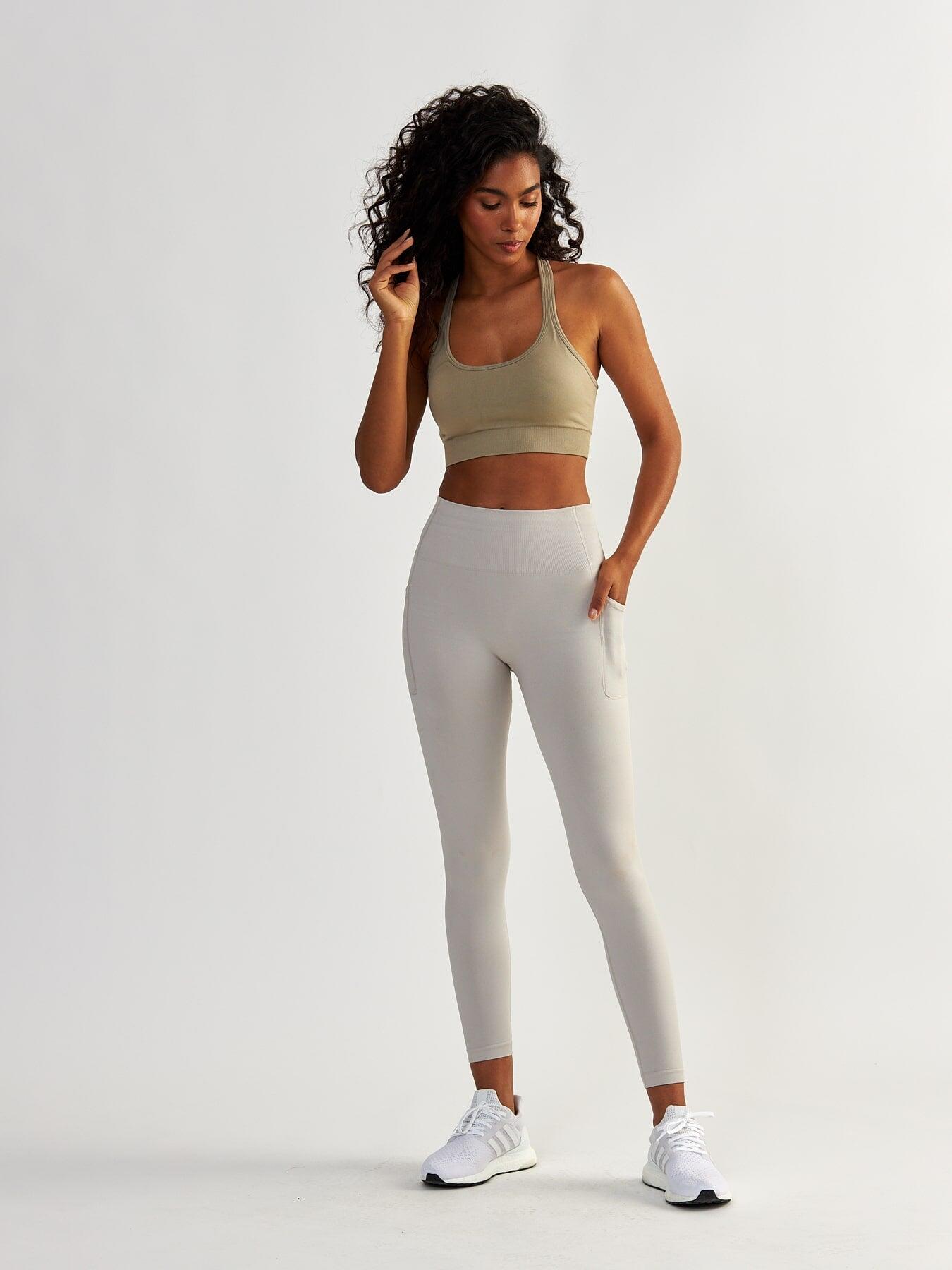 Legginsy fitness damskie Beshaped Lift Me Up z kieszeniami 7/8