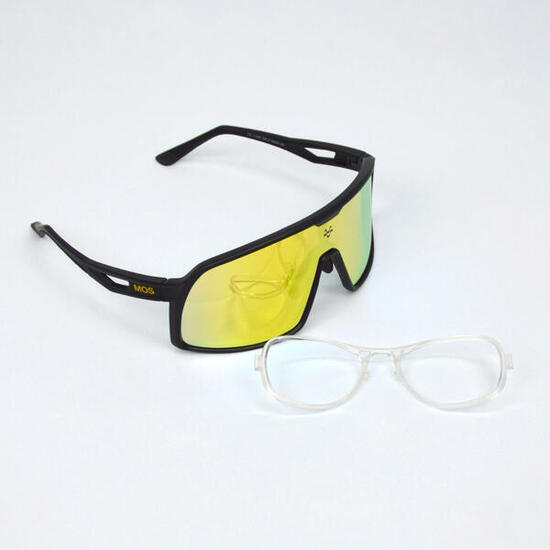 PACK DI OCCHIALI DA SOLE SPORTIVI MOS EYEWEAR MALLORCA BLACK + CLIP OTTICO