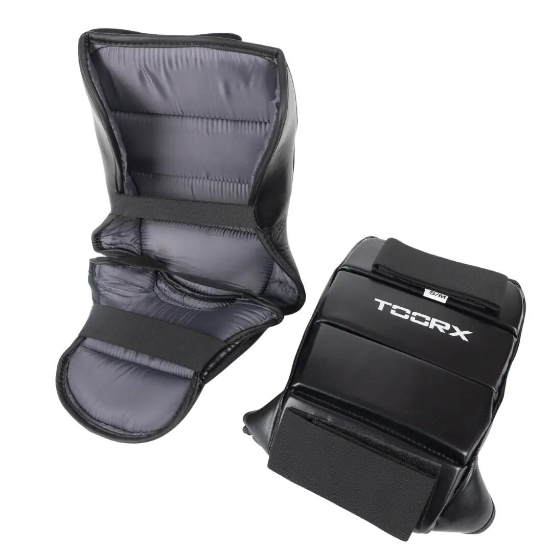 Protège-tibia en PU - avec protège-pieds - Taille L/XL 5/6