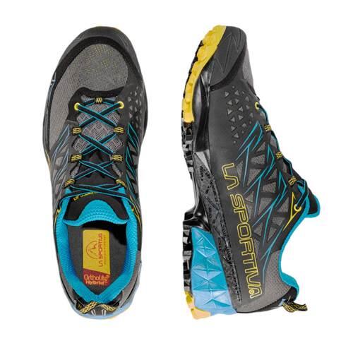 Calçado de trailrunning homem - Akyra - Carbono/Azul Trópico 5/5
