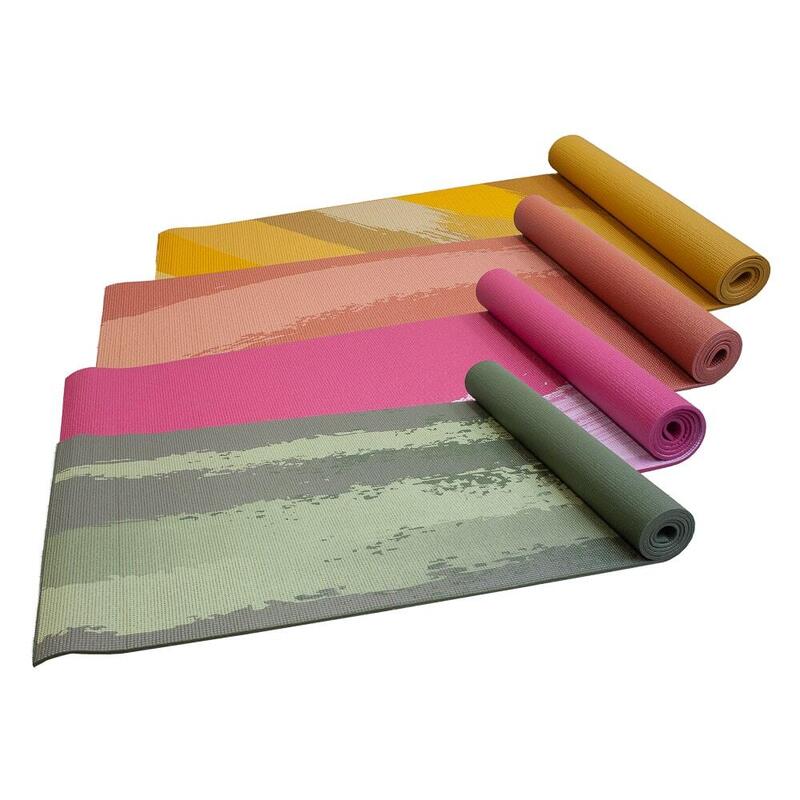 Tapis de yoga Premium - Jaune avec impression