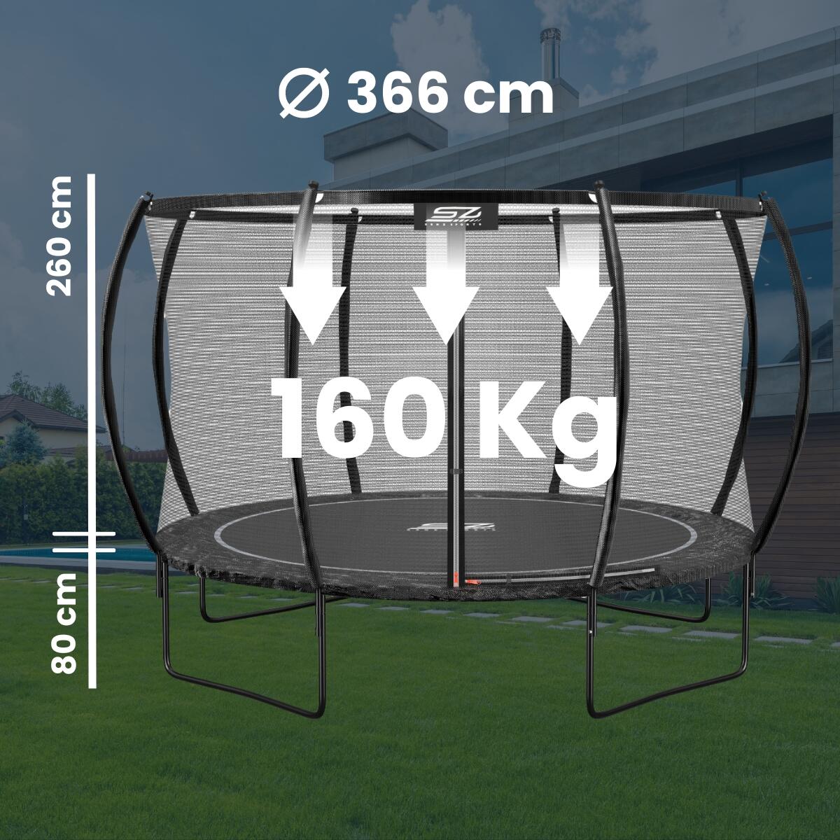 J4000 Plus serie - Trampoline - Rond - 366 cm 7/7