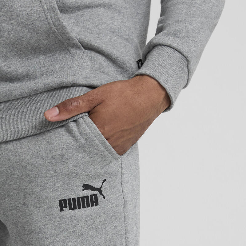 Pantaloni de trening Essentials Logo pentru bărbați PUMA Medium Gray Heather