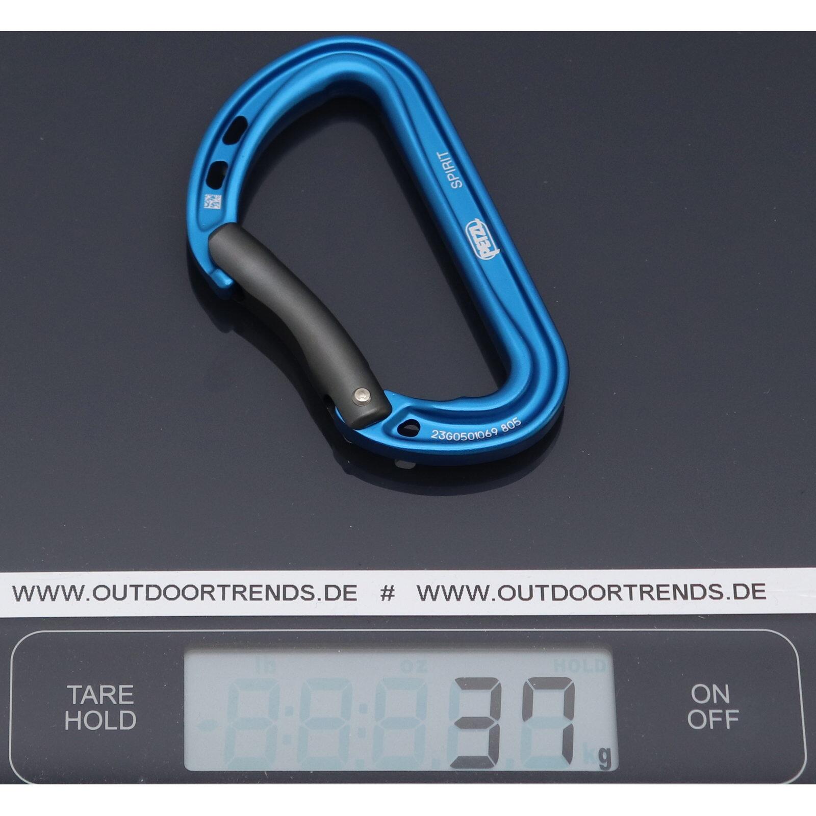Mousqueton Petzl Spirit, doigt courbe, alu, pack 6, Keylock 2/7