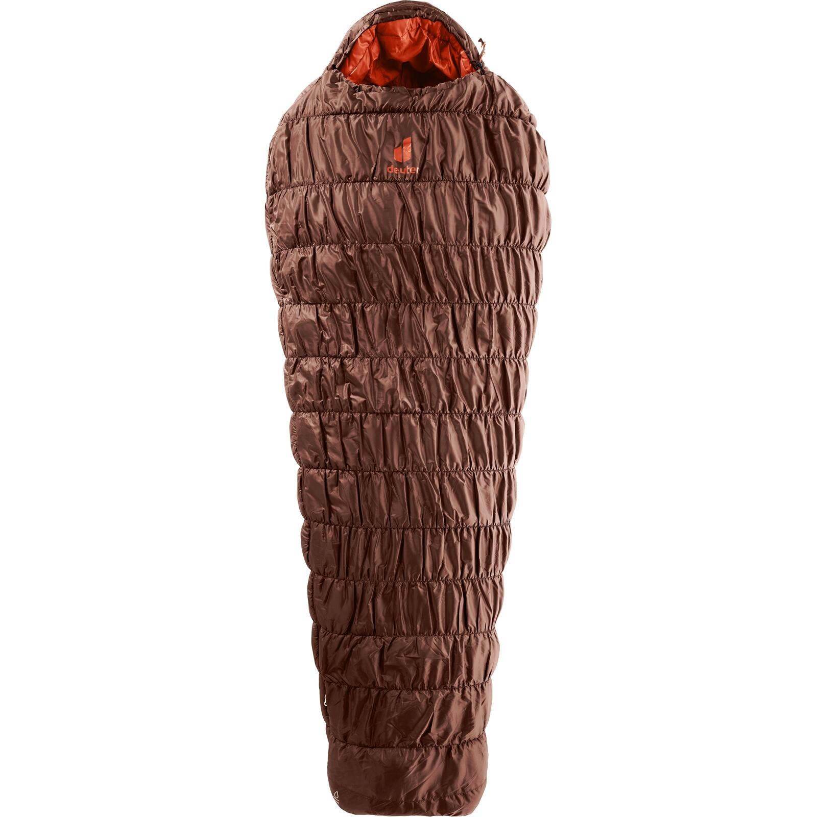 Śpiwór turystyczny Deuter Exosphere -6 EL (200 cm) - umbra/paprika Prawy
