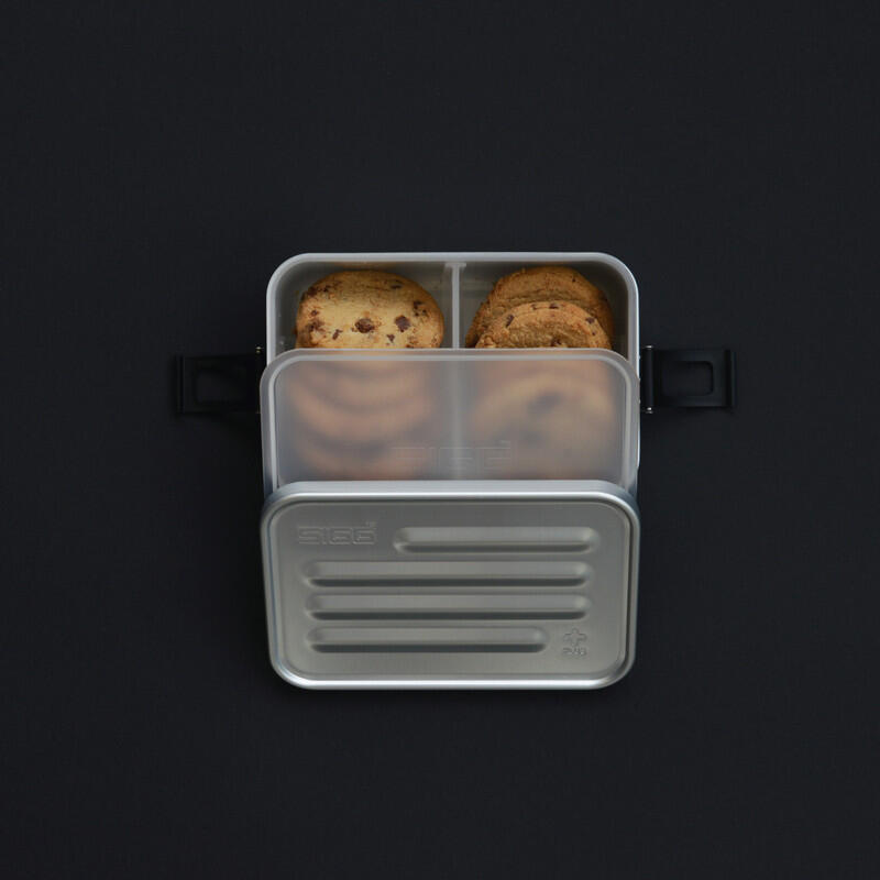SIGG Lunch Box Metal Silber Plus 0.8L, BPA-frei, Leicht, Spülmaschinenfest 6/8