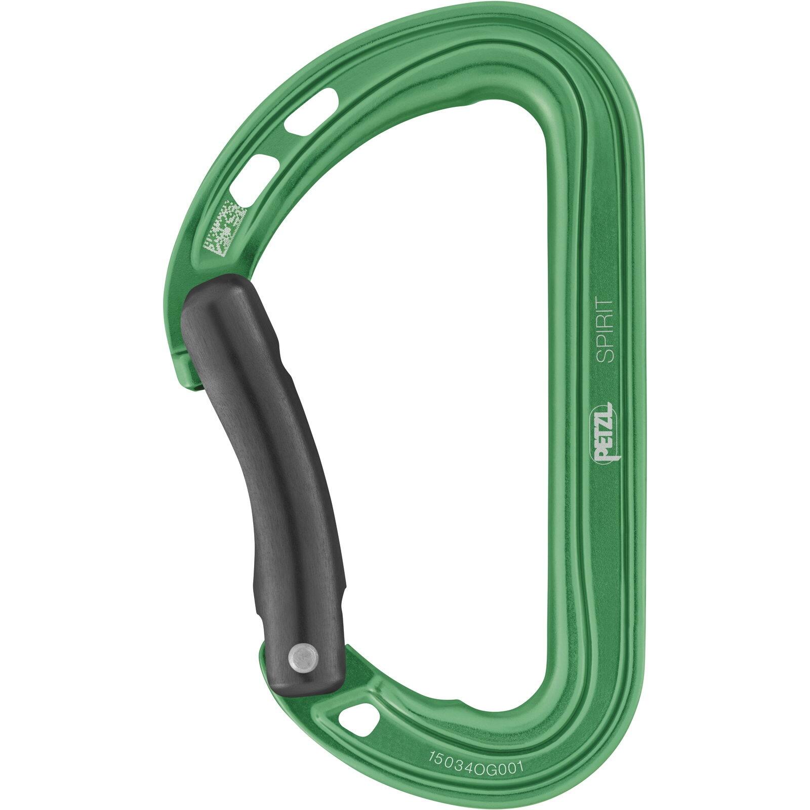 Mousqueton Petzl Spirit, doigt courbe, alu, pack 6, Keylock 6/7