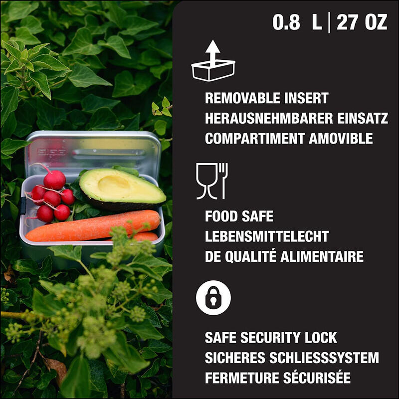 SIGG Lunch Box Metal Silber Plus 0.8L, BPA-frei, Leicht, Spülmaschinenfest 5/8