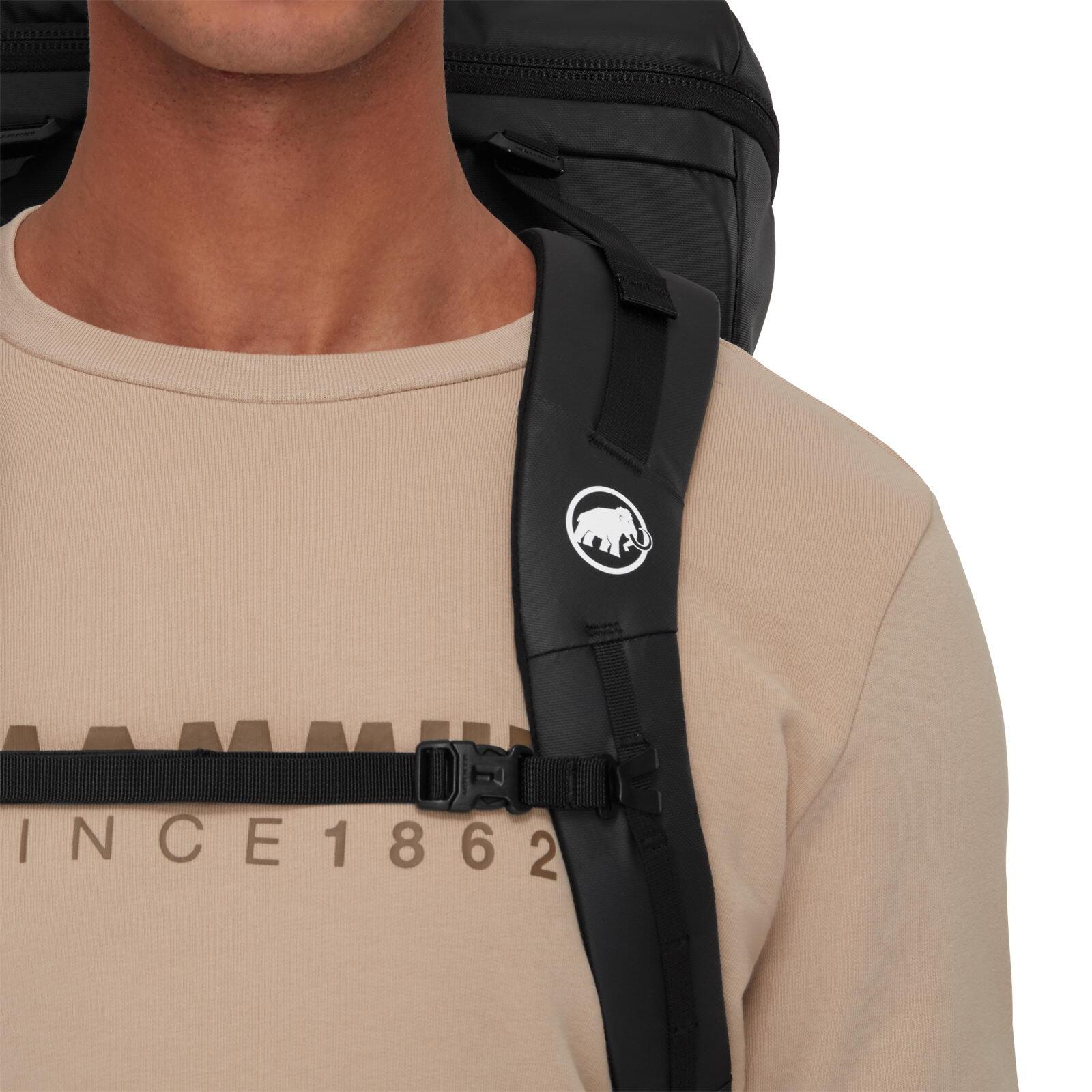 Sac à dos escalade Mammut Neon 55 L noir avec housse corde et Contact U Frame™ 6/7