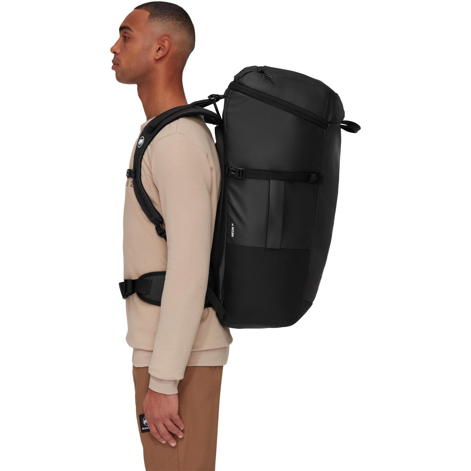 Sac à dos escalade Mammut Neon 55 L noir avec housse corde et Contact U Frame™ 4/7