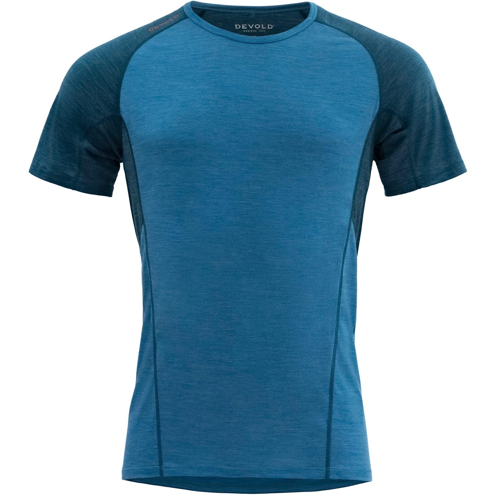 DEVOLD Funktionsshirt Running Merino 130 T-Shirt Man blue