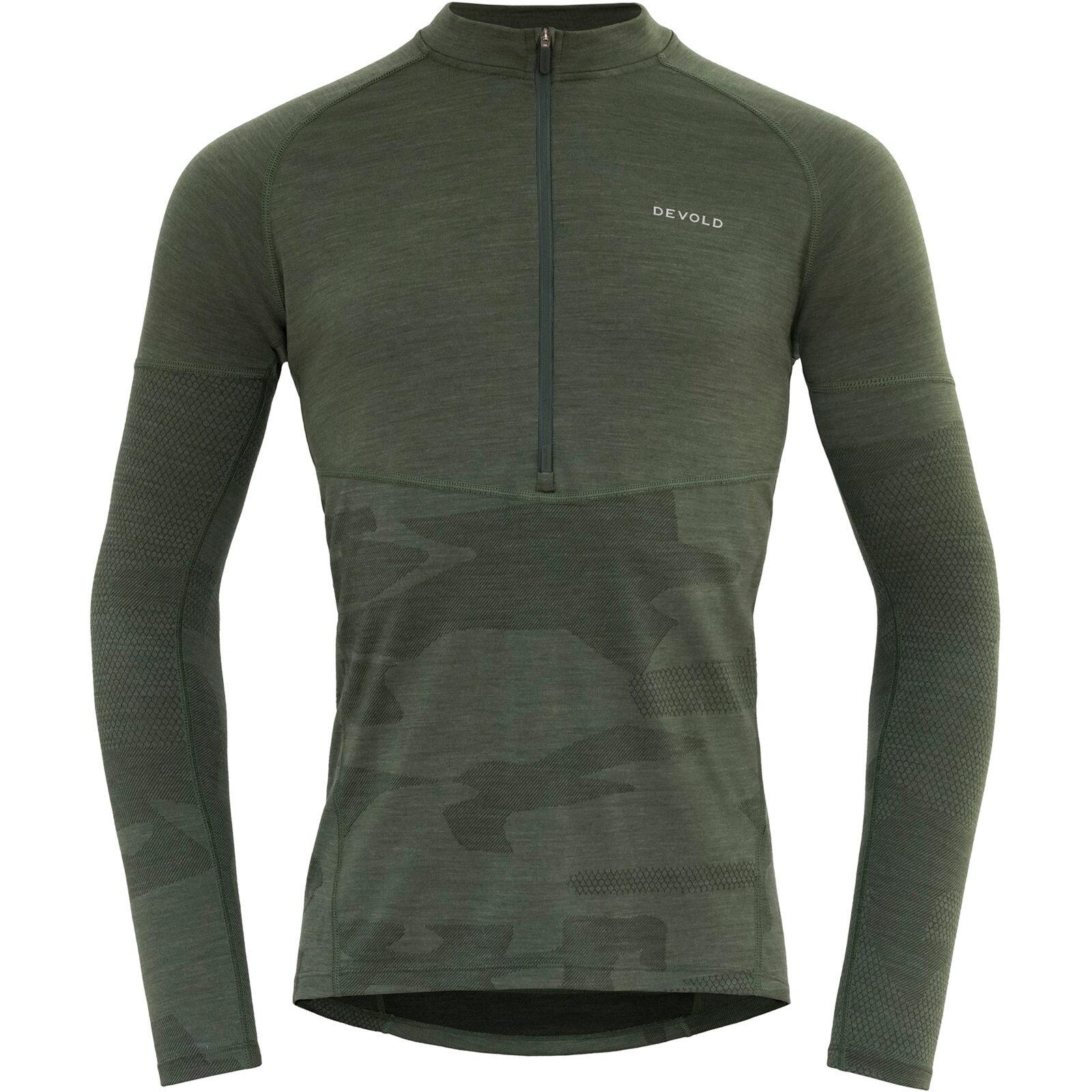 DEVOLD Bike-Funktionsshirt Standal Merino Shirt Zip Neck Man forest
