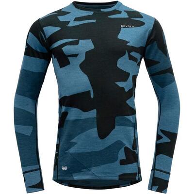 Bike-Funktionsshirt Kløvstien Merino Shirt MAN blue camo