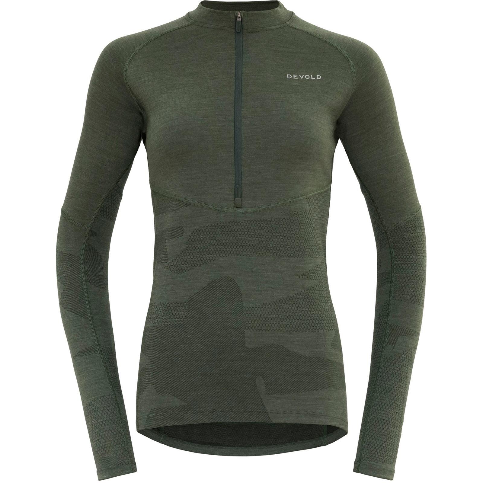 DEVOLD Bike-Funktionsshirt Standal Merino Shirt Zip Neck Wmn forest