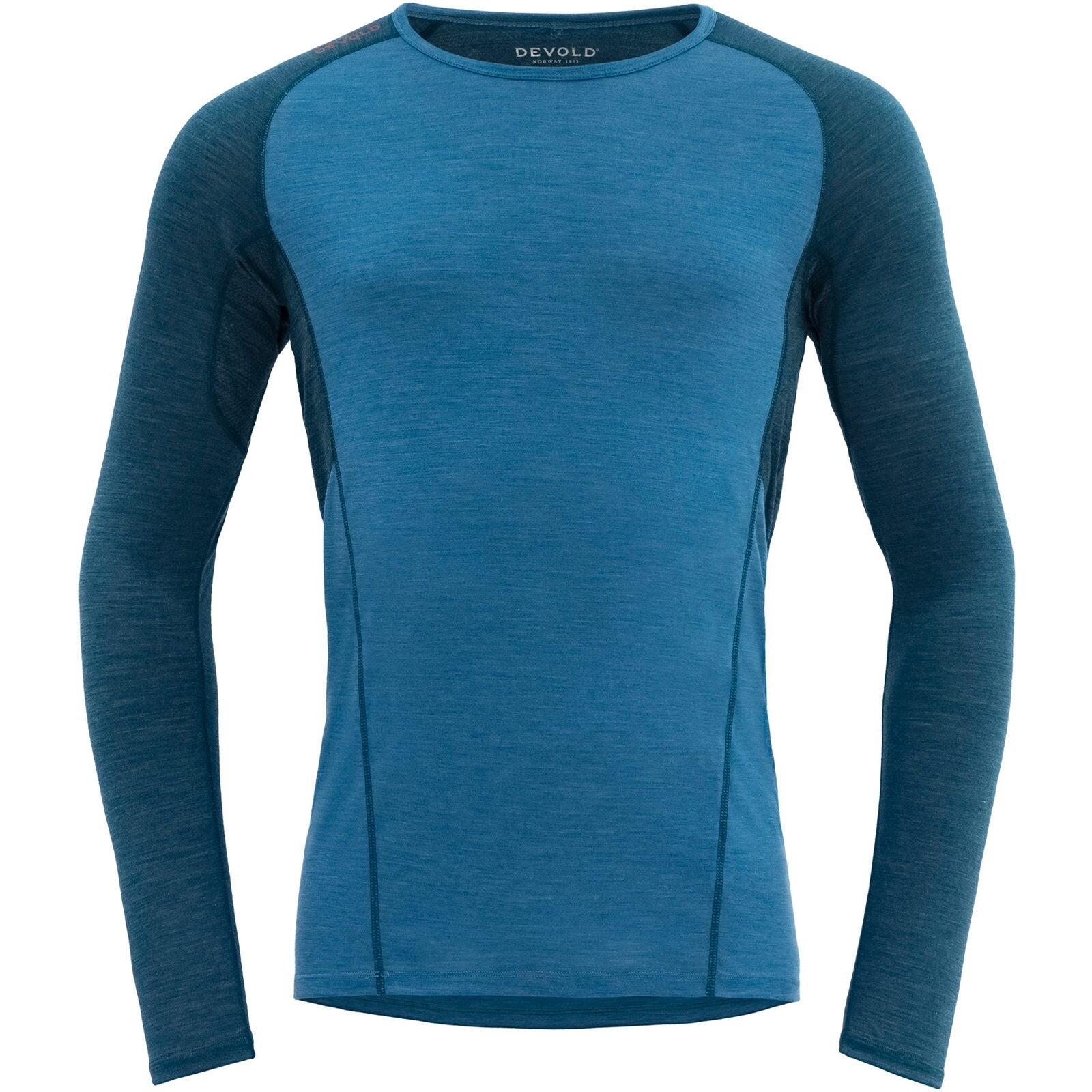 DEVOLD Langarm-Funktionsshirt Running Merino 130 Shirt Man blue