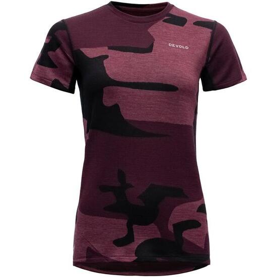 Bike-Funktionsshirt Kløvstien Merino Tee MWN beetroot camo