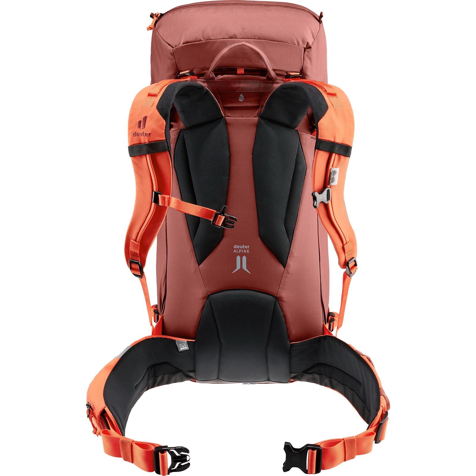 Sac d'alpinisme Deuter GUIDE 34+8 Redwood Papaya 42L Système Alpin VariFlex 2/7