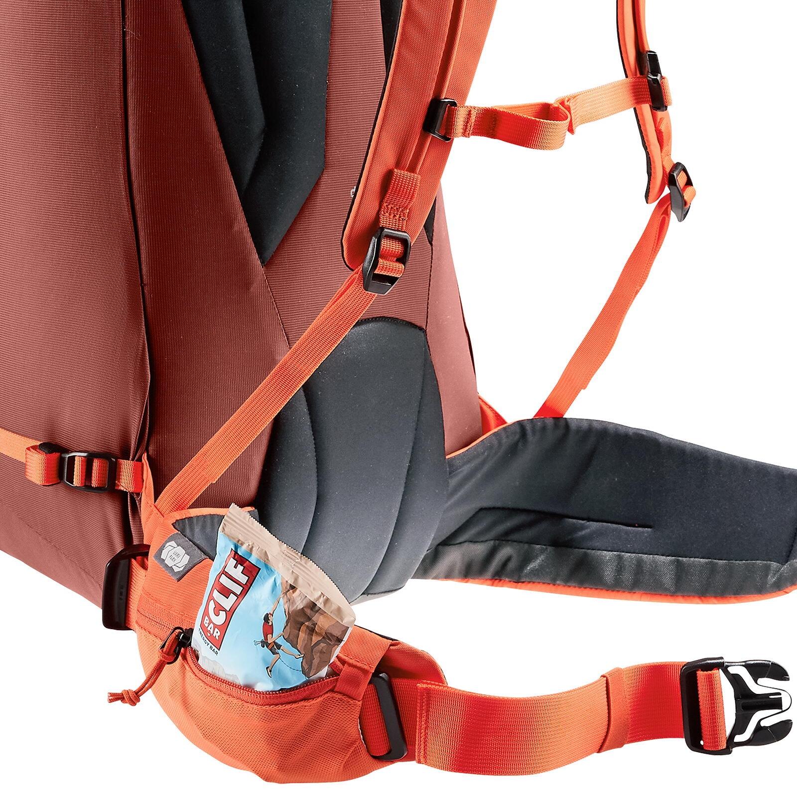 Sac d'alpinisme Deuter GUIDE 34+8 Redwood Papaya 42L Système Alpin VariFlex 5/7