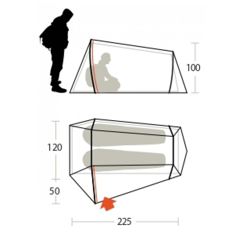 Namiot turystyczny Ferrino ultralekki, 1,5 kg, jasnoszary