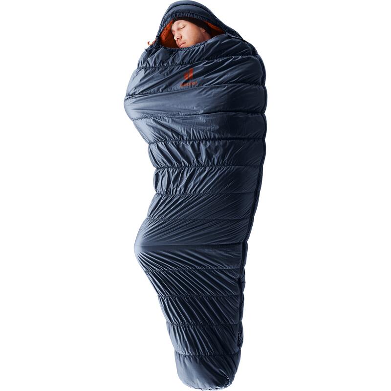 Śpiwór turystyczny Deuter Exosphere 0 EL (200 cm) - ink/paprika Prawy