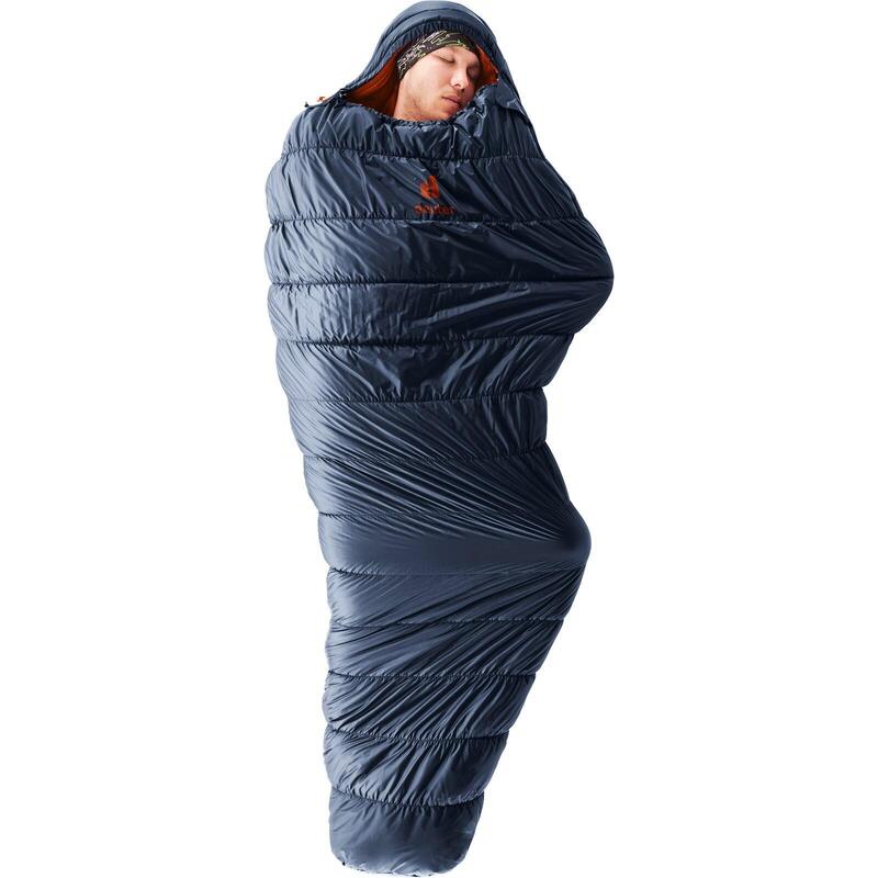 Śpiwór turystyczny Deuter Exosphere 0 EL (200 cm) - ink/paprika Prawy