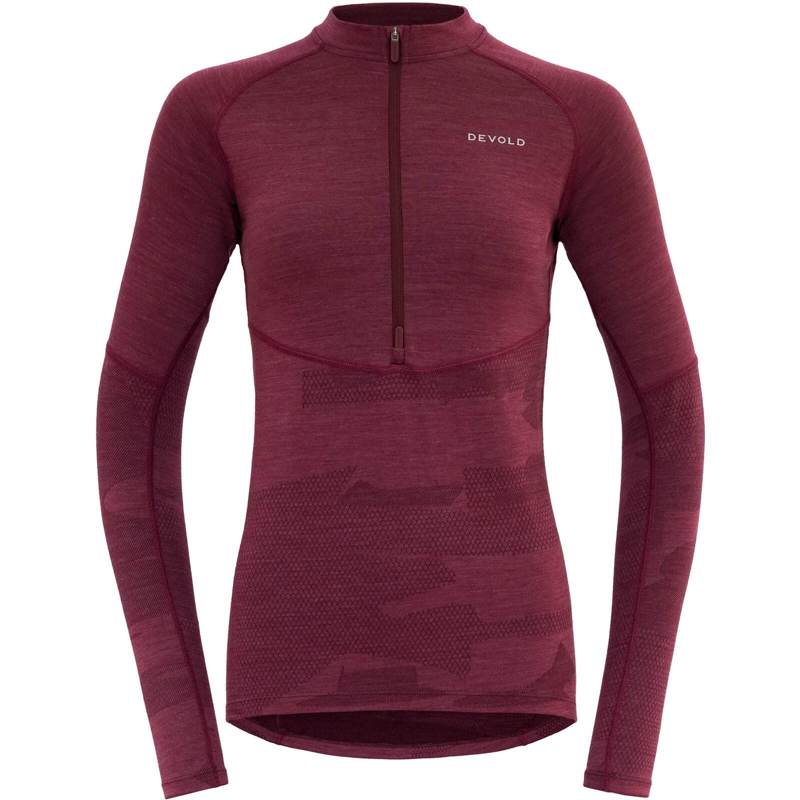 DEVOLD Bike-Funktionsshirt Standal Merino Shirt Zip Neck Wmn beetroot