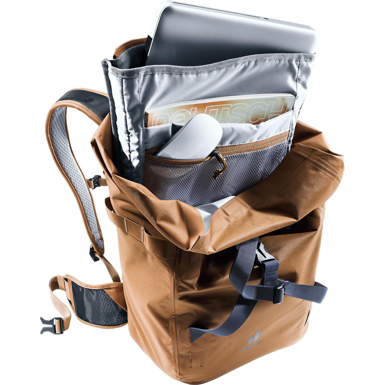Sac à dos vélo adulte Amager 25+5 brun 7/7