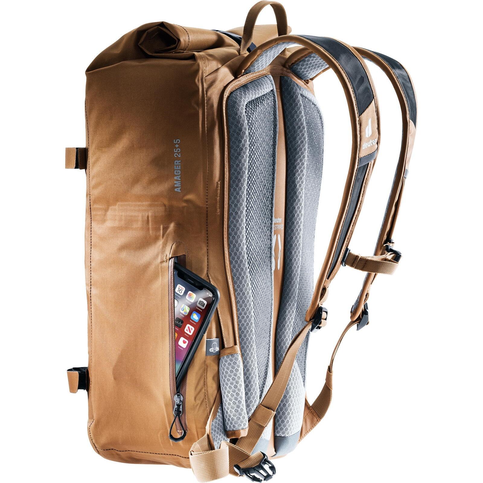 Sac à dos vélo adulte Amager 25+5 brun 6/7