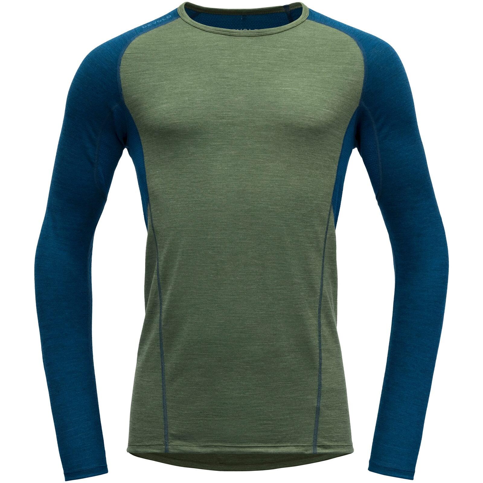 DEVOLD Langarm-Funktionsshirt Running Merino 130 Shirt Man forest