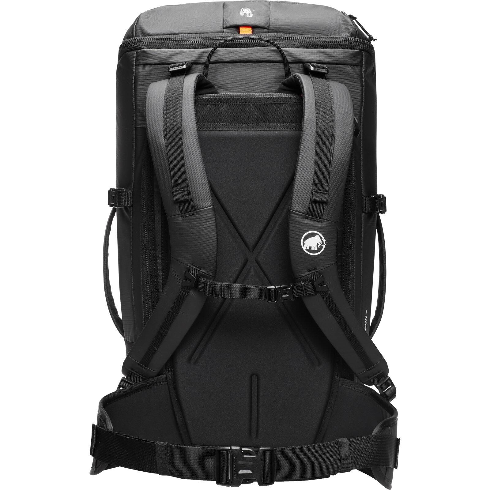 Sac d’escalade Mammut Neon 45 L noir avec corde et ceinture rembourrée 2/6