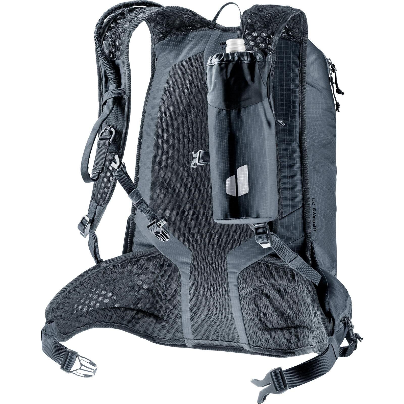 Sac à dos Deuter Updays 20 L noir léger 100D PA Ripstop fixation skis amovible 6/7