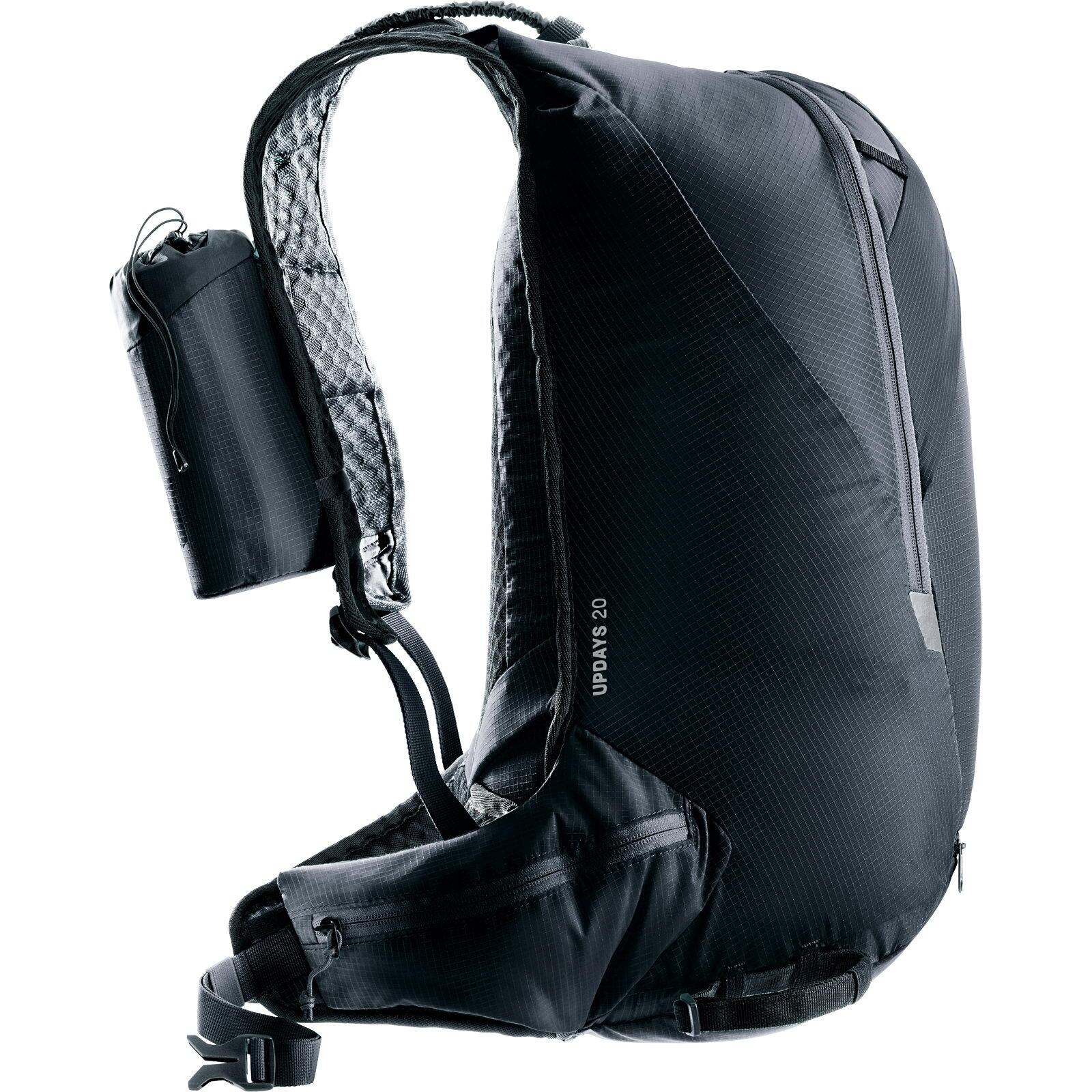 Sac à dos Deuter Updays 20 L noir léger 100D PA Ripstop fixation skis amovible 5/7
