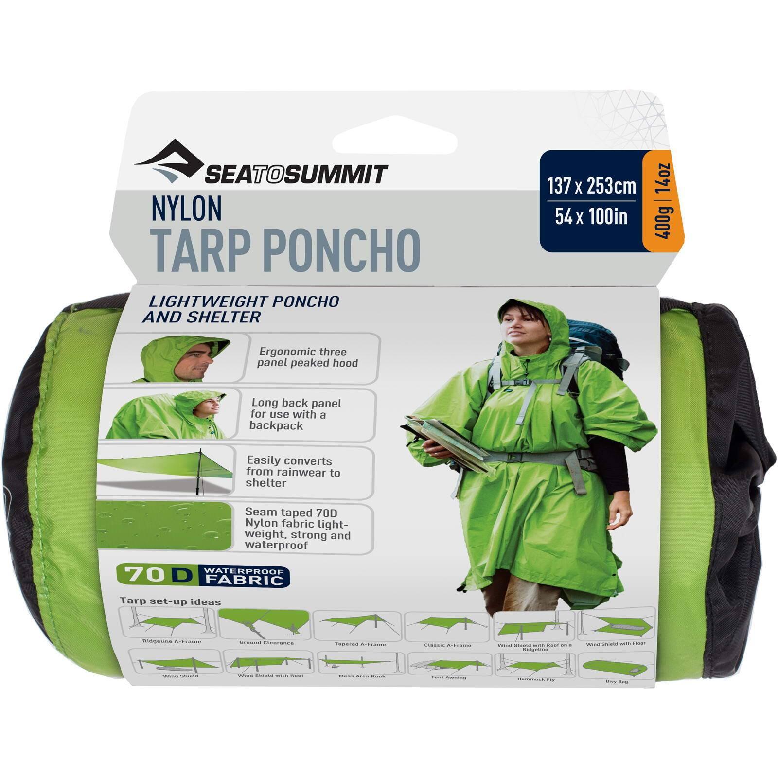 Rucksackponcho Nylon Tarp Poncho green 3/3