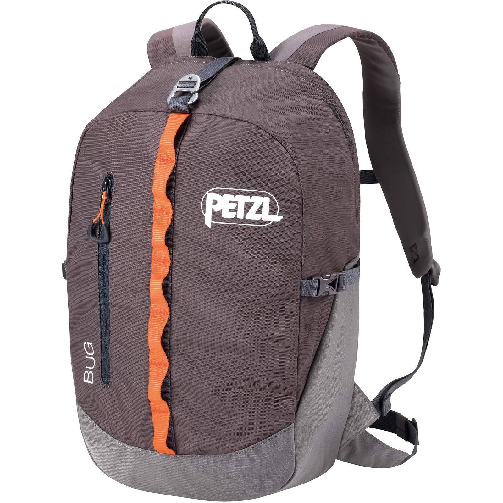 Petzl Bug — Sac à dos escalade 18L gris, nylon, compact, ceinture escamotable 1/4