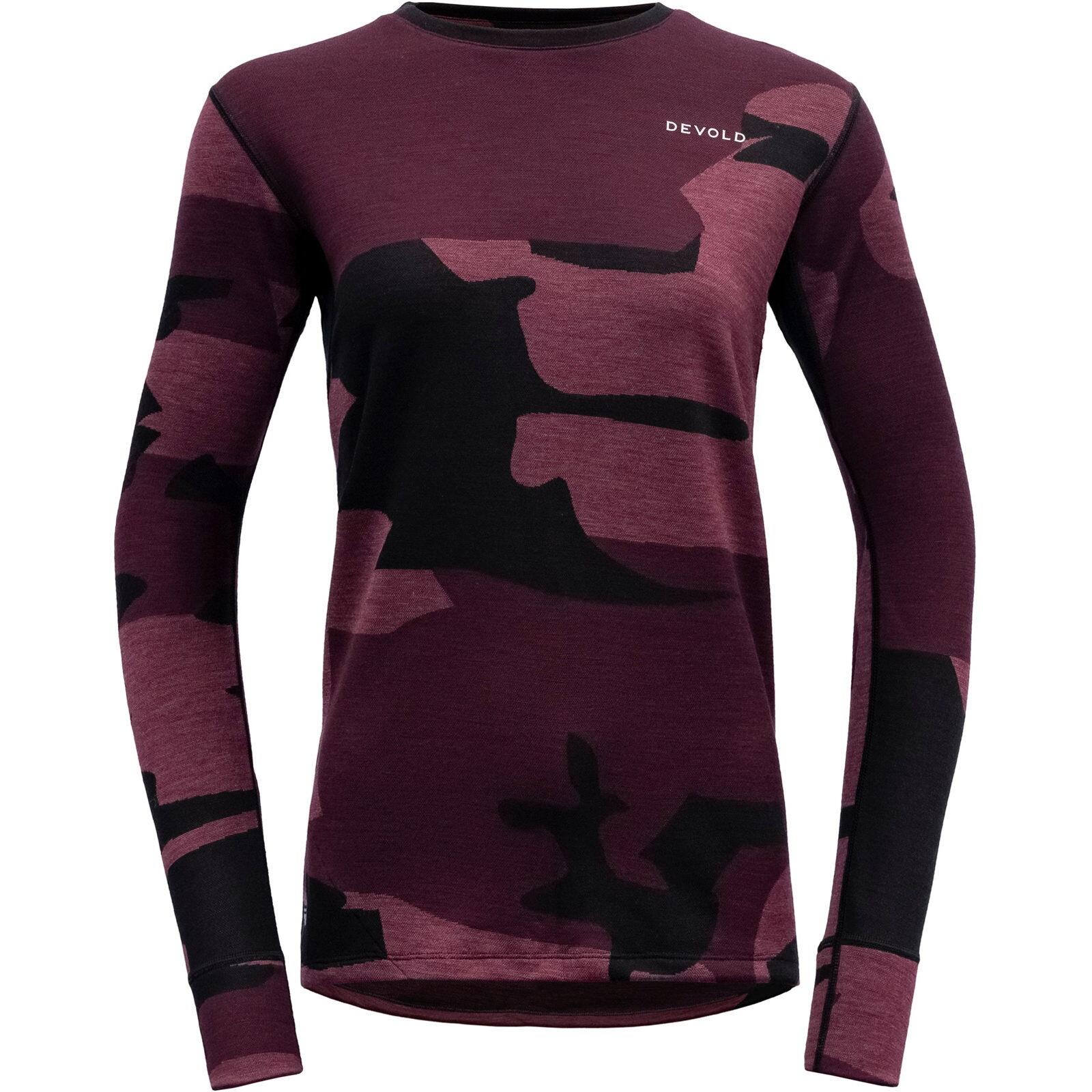 DEVOLD Bike-Funktionsshirt Kløvstien Merino Shirt MWN beetroot camo