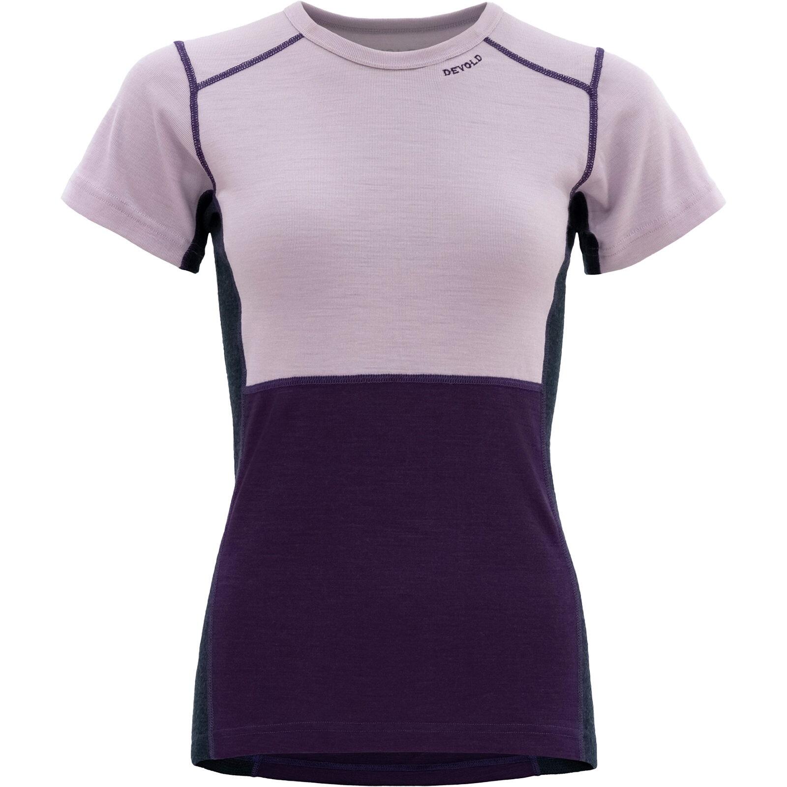 DEVOLD Kurzarm-Shirt Lauparen Merino 190 T-Shirt Wmn orchid-lilac-ink