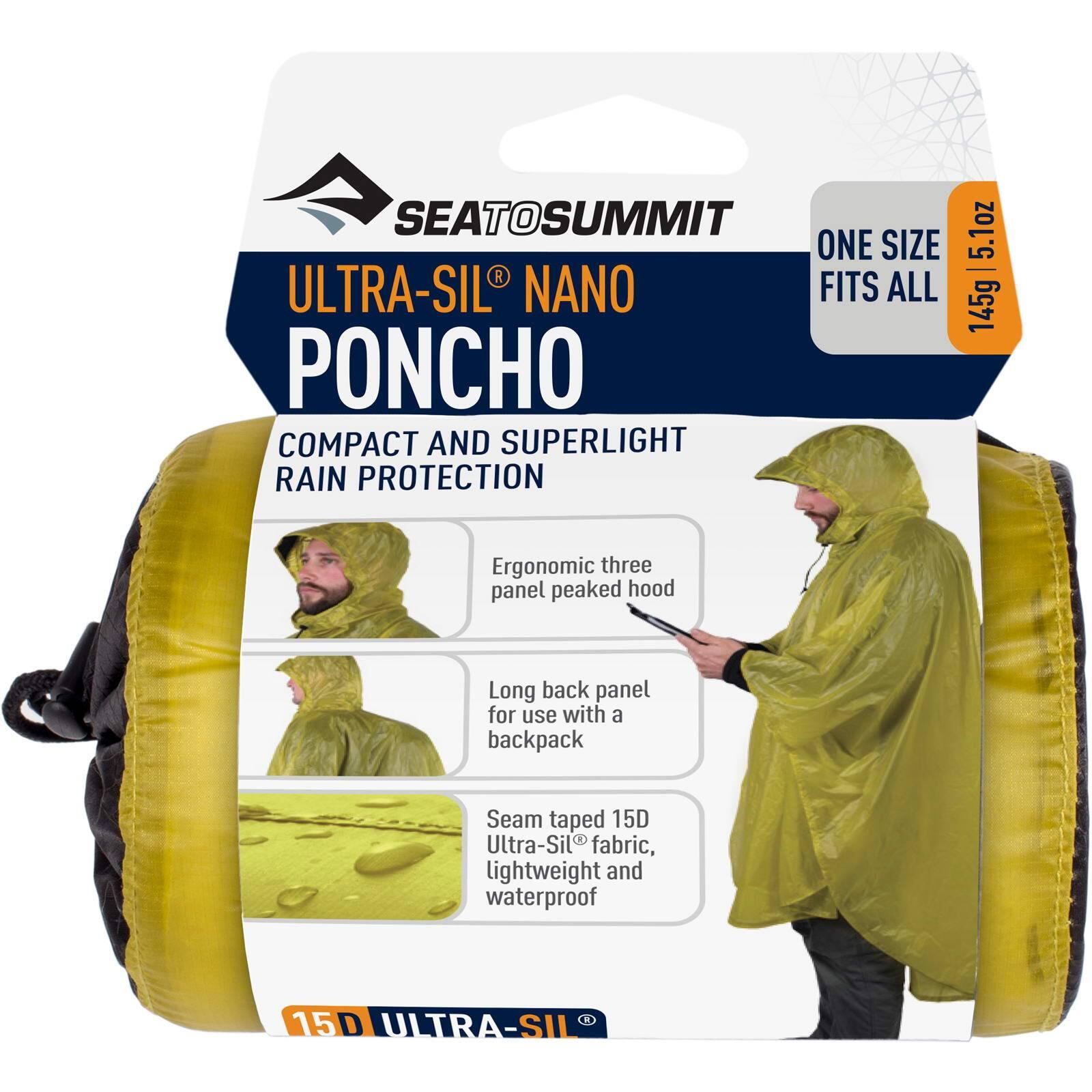 Sea to Summit Ultra-Sil Nano Poncho - Lime 3/5