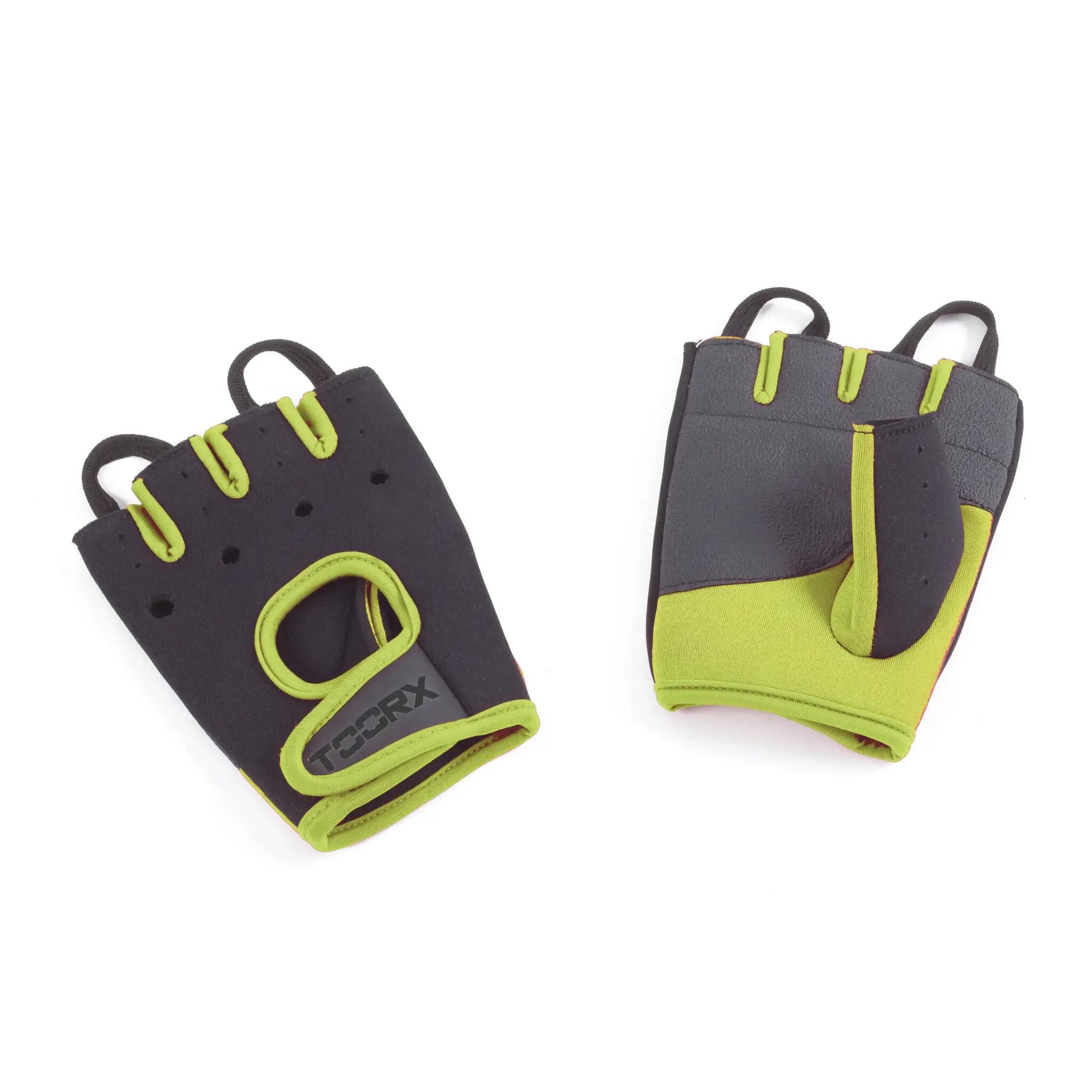 Fitnesshandschoenen - Neopreen - Zwart/Groen - Maat: XL 5/5