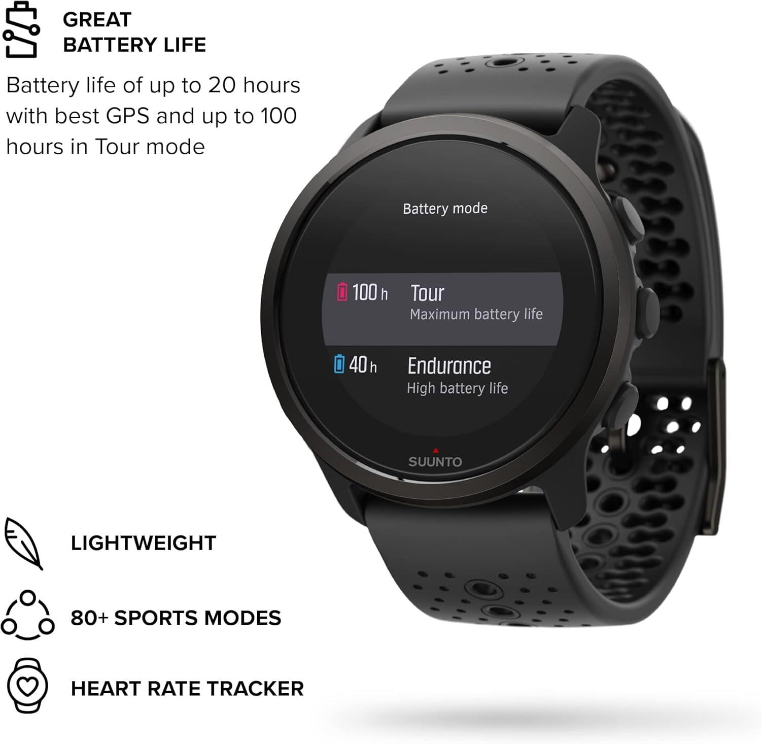 Suunto 5 Peak Gps Sports Watch All Black Suunto 5 Peak Gps Sports Watch All Black